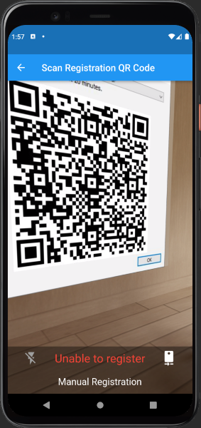 QR code scanning view