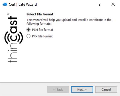 Certificate Wizard